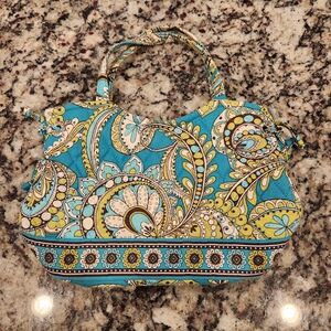 Vera Bradley Sherry Tote In Peacock Paisley Handbag Purse